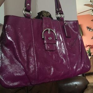 COACH purple bold bag/purse